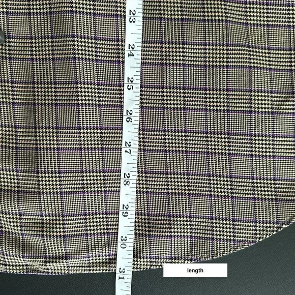 Scott Barber Shirt Mens Large Brown Plaid Long Sleeve Casual Office Button Front - Picture 12 of 12